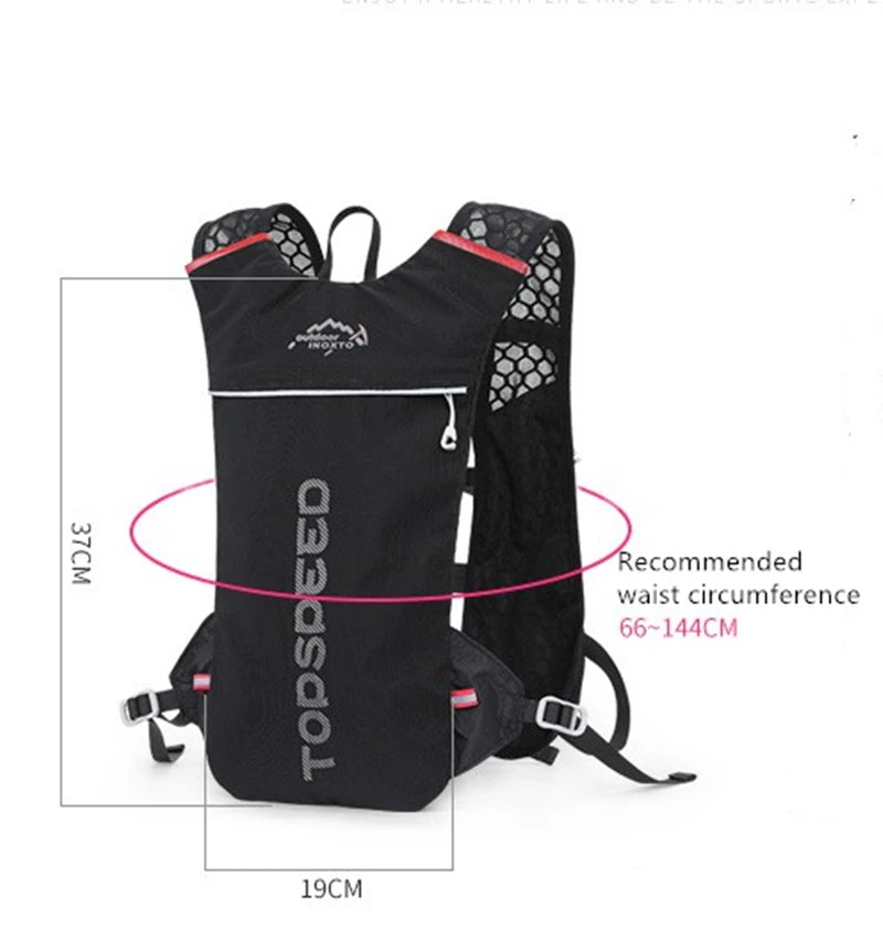 5L Ultralight Hydration Running Vest – Breathable Marathon & Cycling Backpack with 2×500ML Bottles