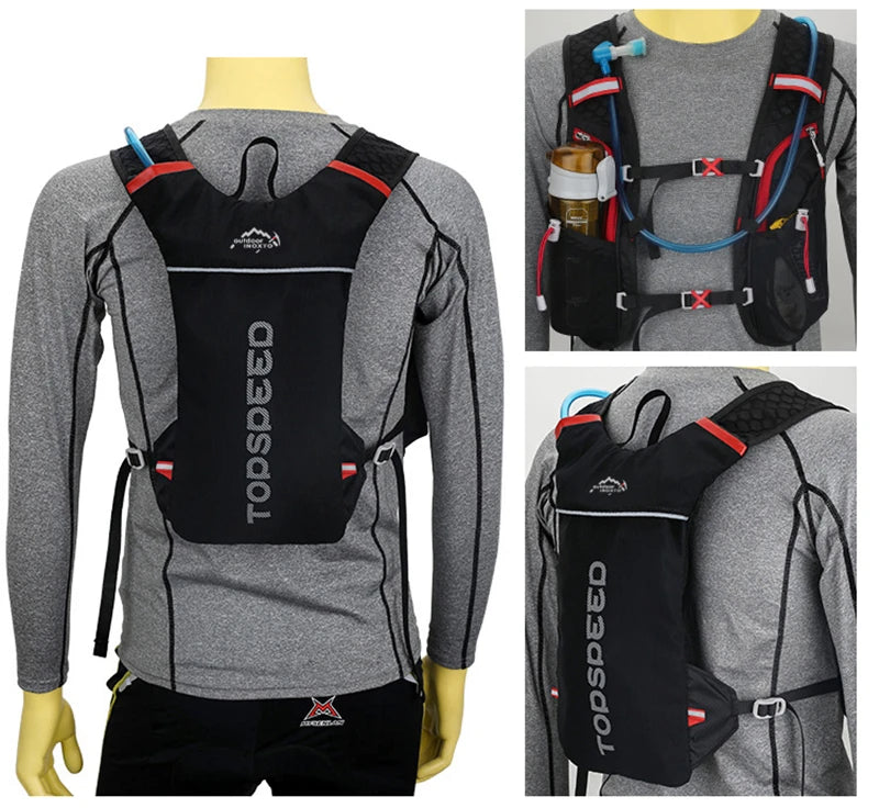 5L Ultralight Hydration Running Vest – Breathable Marathon & Cycling Backpack with 2×500ML Bottles