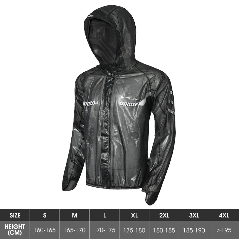 WEST BIKING Cycling Raincoat Waterproof Windproof Raincoat Reflective MTB Road Bike Cycling Jacket Pants Suit Men Women Clothes