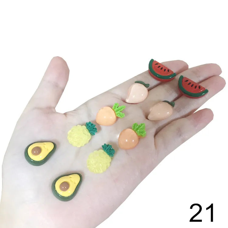 clip on earing girls children Pink jewelry child clip earrings Butterfly Shell Star flower ear clip for kids gift 5 Pairs