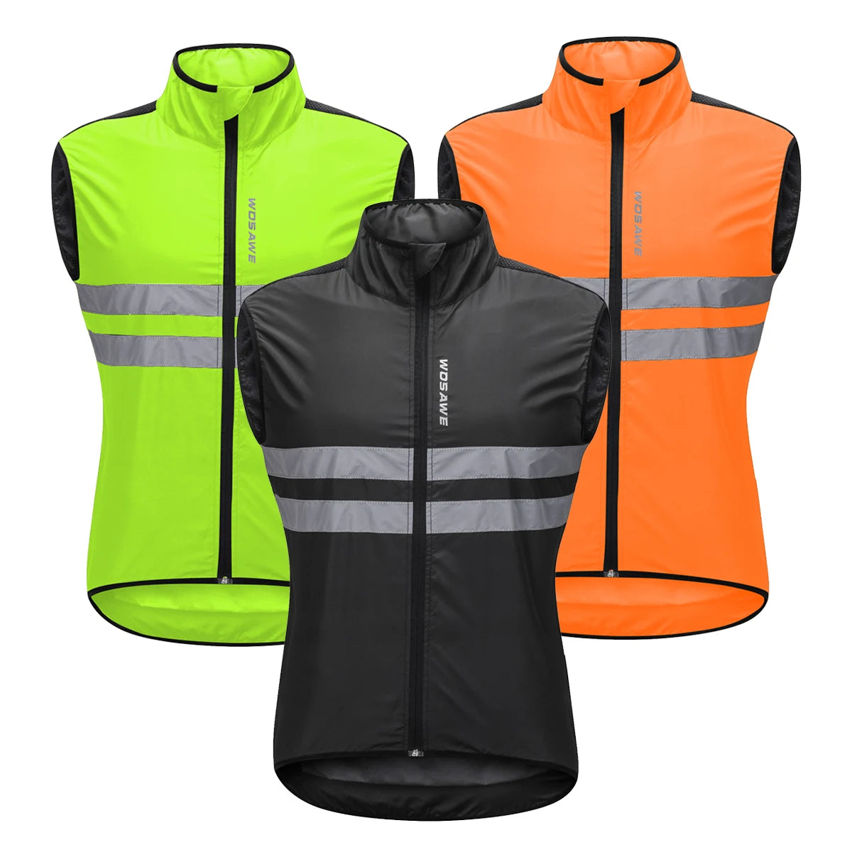WOSAWE Ultralight Men's Cycling Windbreaker Reflective Jacket Windproof Bike Jacket Water Resistant MTB Road Bicycle Long Jersey