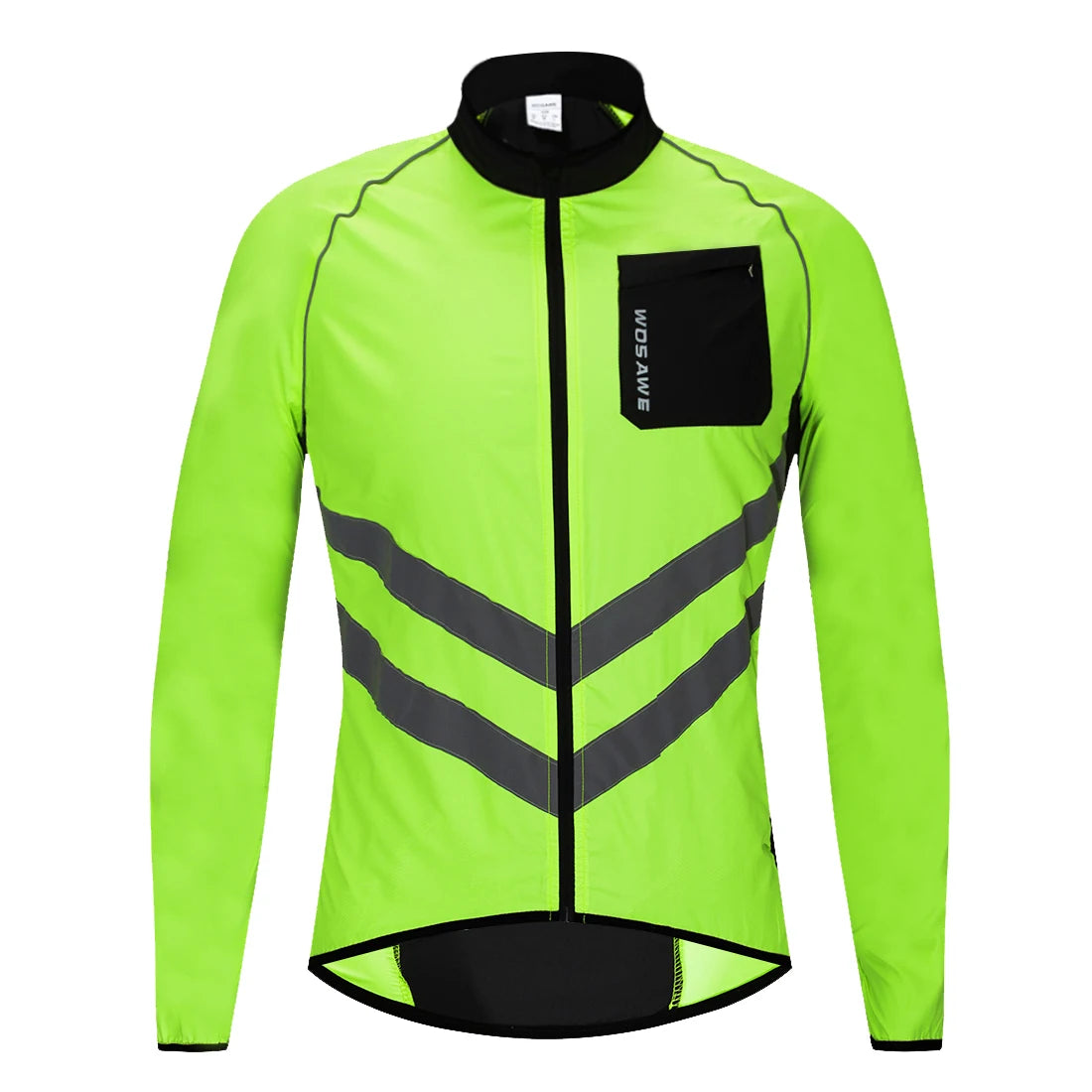 WOSAWE Ultralight Men's Cycling Windbreaker Reflective Jacket Windproof Bike Jacket Water Resistant MTB Road Bicycle Long Jersey