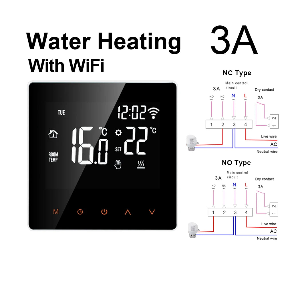 AVATTO Tuya WiFi Smart Thermostat Electric Heating Water Gas Boiler Temperature Remote Controller Work with Alexa,Google Home