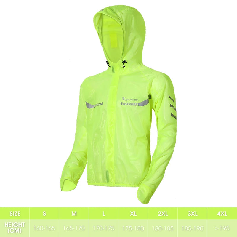 WEST BIKING Cycling Raincoat Waterproof Windproof Raincoat Reflective MTB Road Bike Cycling Jacket Pants Suit Men Women Clothes