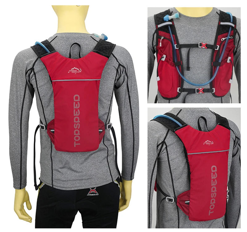 5L Ultralight Hydration Running Vest – Breathable Marathon & Cycling Backpack with 2×500ML Bottles