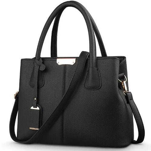 Women’s PU Leather Handbag – Large Fashion Tote & Crossbody Shoulder Bag