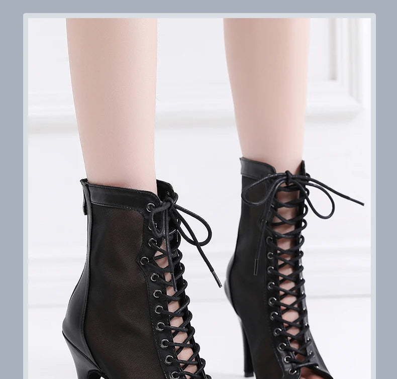 Women’s Latin Dance Shoes – High Heel Ballroom Salsa Practice Shoes with Soft Sole