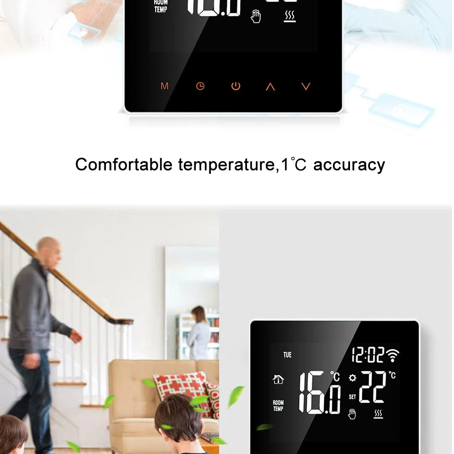 AVATTO Tuya WiFi Smart Thermostat Electric Heating Water Gas Boiler Temperature Remote Controller Work with Alexa,Google Home