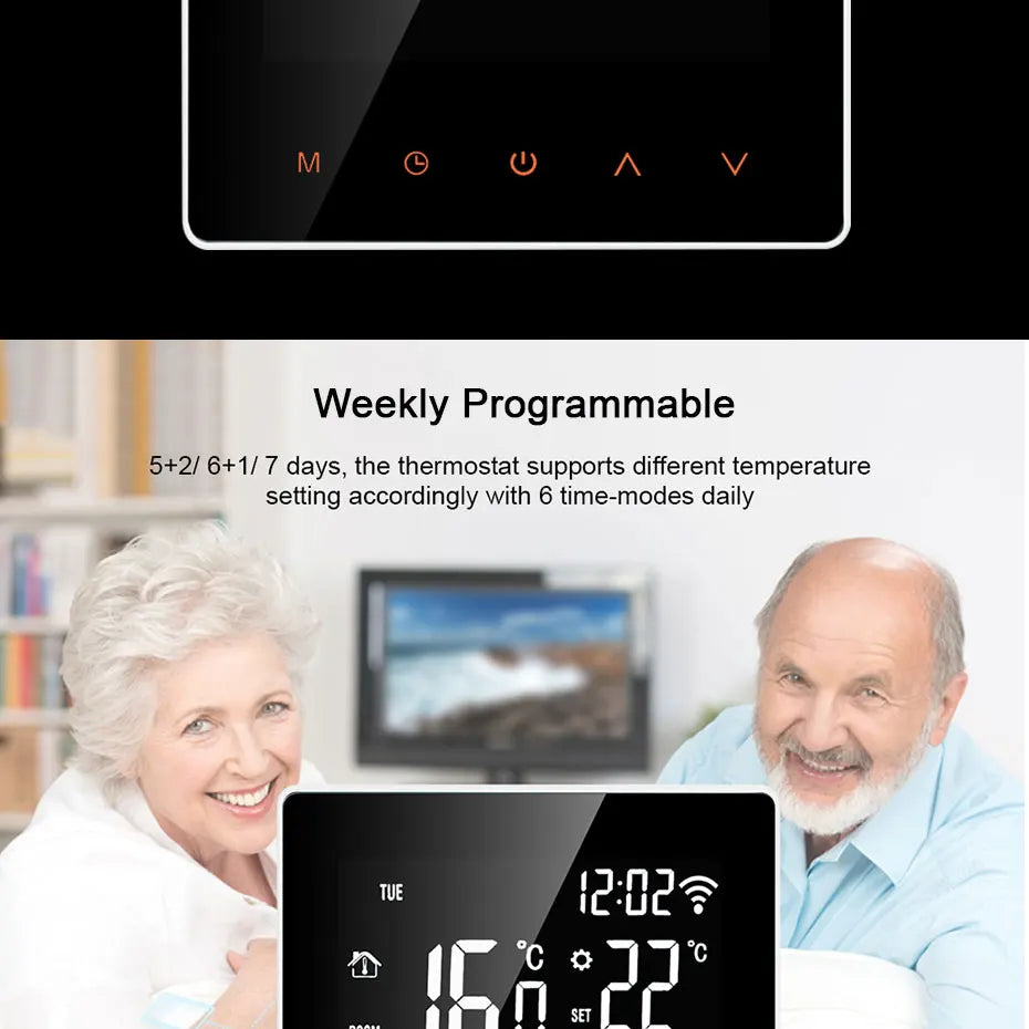 AVATTO Tuya WiFi Smart Thermostat Electric Heating Water Gas Boiler Temperature Remote Controller Work with Alexa,Google Home