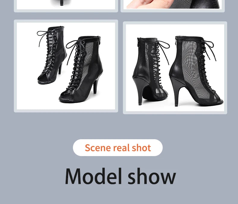 Women’s Latin Dance Shoes – High Heel Ballroom Salsa Practice Shoes with Soft Sole
