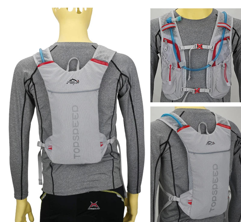 5L Ultralight Hydration Running Vest – Breathable Marathon & Cycling Backpack with 2×500ML Bottles