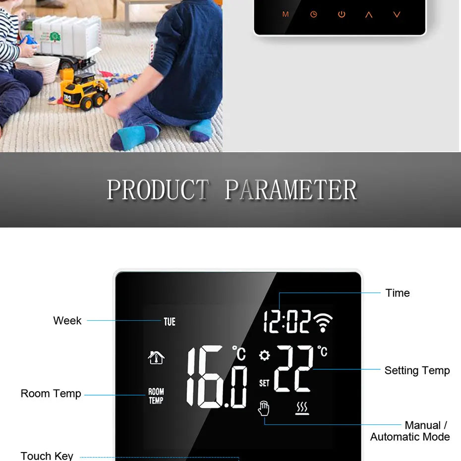 AVATTO Tuya WiFi Smart Thermostat Electric Heating Water Gas Boiler Temperature Remote Controller Work with Alexa,Google Home