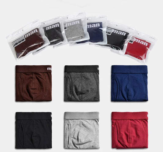 Men’s Cotton Boxer Briefs – Breathable, Stretch Fit (S-3XL)