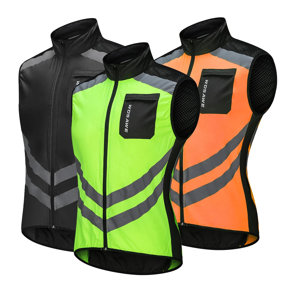 WOSAWE Ultralight Men's Cycling Windbreaker Reflective Jacket Windproof Bike Jacket Water Resistant MTB Road Bicycle Long Jersey