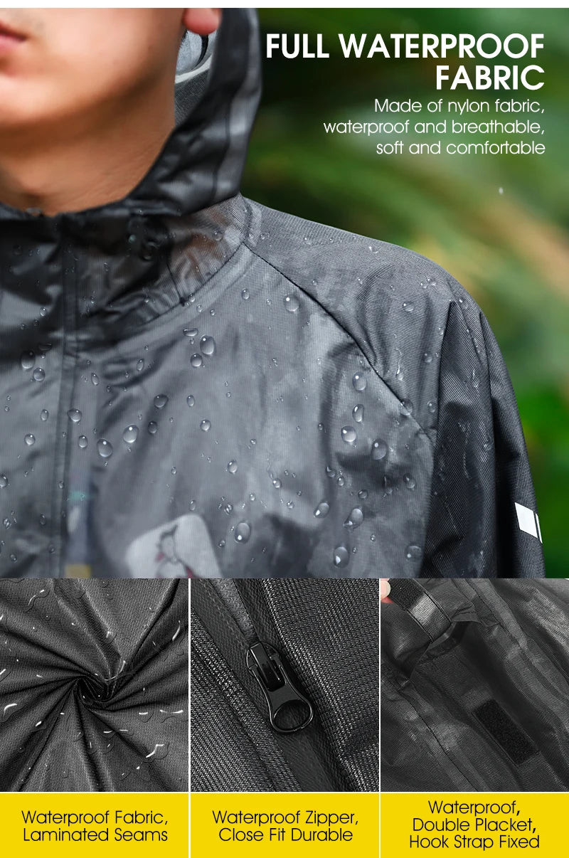 WEST BIKING Cycling Raincoat Waterproof Windproof Raincoat Reflective MTB Road Bike Cycling Jacket Pants Suit Men Women Clothes