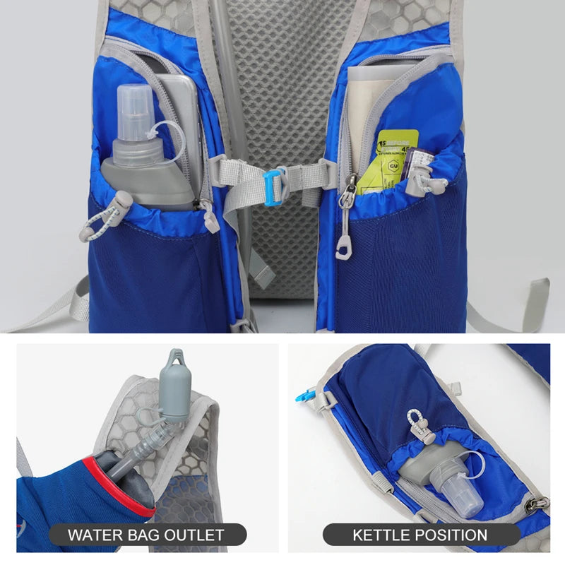 5L Ultralight Hydration Running Vest – Breathable Marathon & Cycling Backpack with 2×500ML Bottles