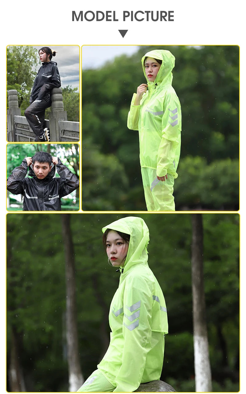 WEST BIKING Cycling Raincoat Waterproof Windproof Raincoat Reflective MTB Road Bike Cycling Jacket Pants Suit Men Women Clothes