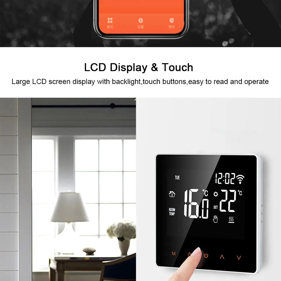 AVATTO Tuya WiFi Smart Thermostat Electric Heating Water Gas Boiler Temperature Remote Controller Work with Alexa,Google Home