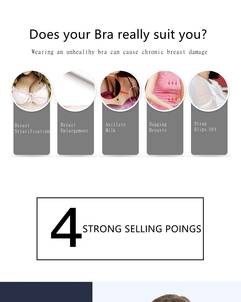 Women's Front Cross Buckle Lace Bra – Wire-Free, Full Coverage & Adjustable for Yoga & Everyday Wear