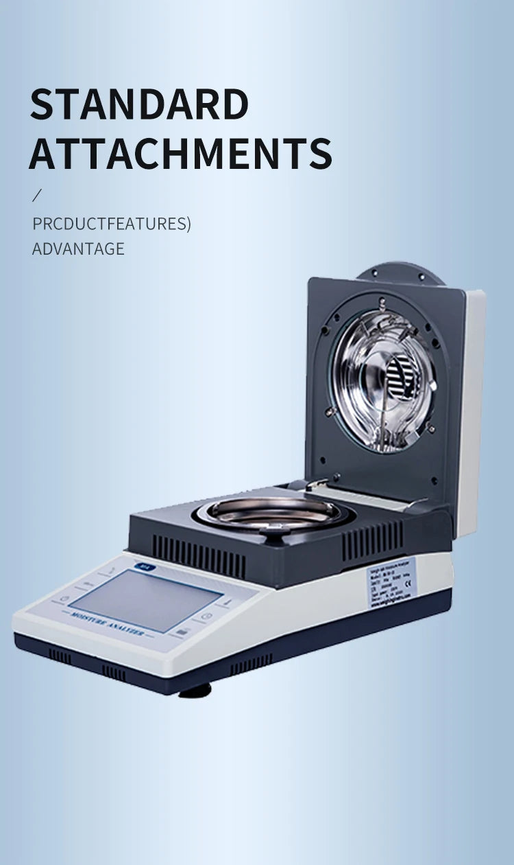110g 0.001g 0.01% Reliable Faster Precision Touch Screen 50g 1MG Laboratory Halogen Testing Meter Analysis Moisture Analyzer