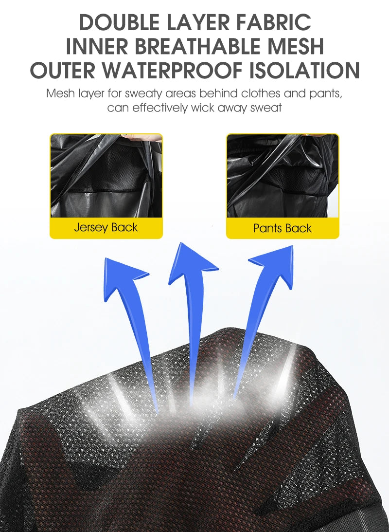 WEST BIKING Cycling Raincoat Waterproof Windproof Raincoat Reflective MTB Road Bike Cycling Jacket Pants Suit Men Women Clothes