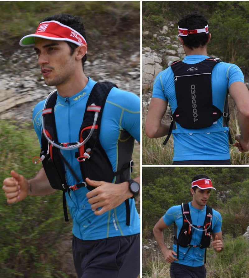 5L Ultralight Hydration Running Vest – Breathable Marathon & Cycling Backpack with 2×500ML Bottles