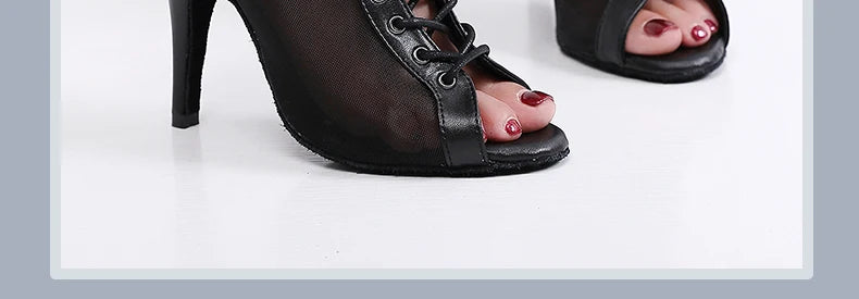Women’s Latin Dance Shoes – High Heel Ballroom Salsa Practice Shoes with Soft Sole