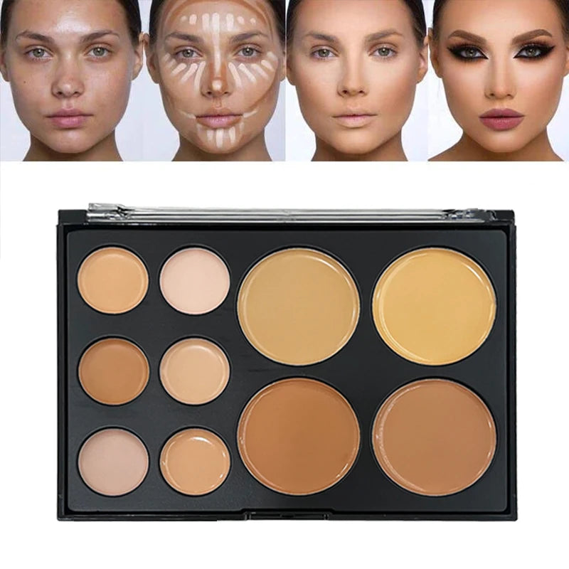 10 Colors Concealer Palette Eye Repairing Base Palette Matte Dark Circles Tattoo Contour Covering Concealer Cream Lasting Makeup