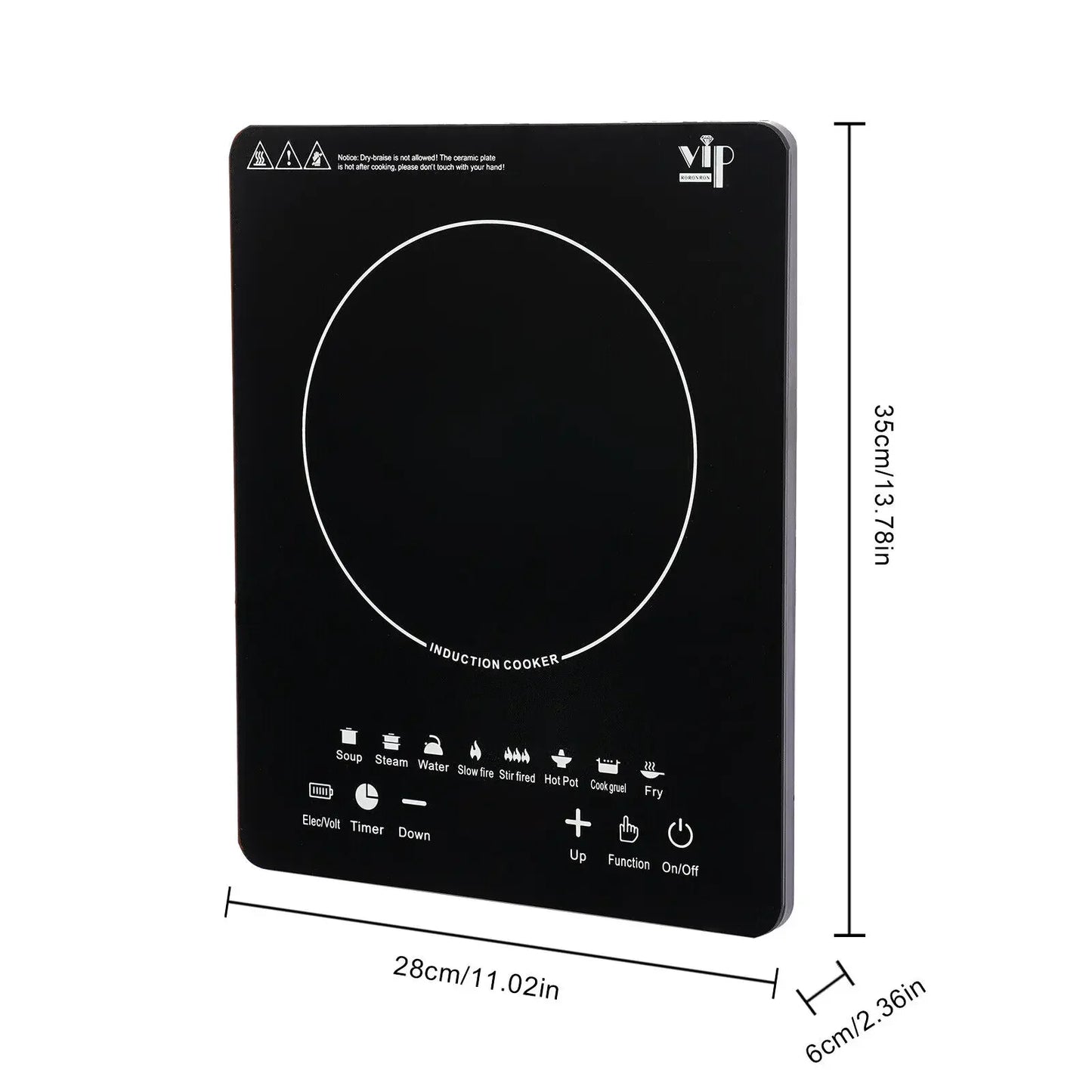 Portable 750W Induction Cooktop - Compact Electric Stove for Kitchen Countertop Use