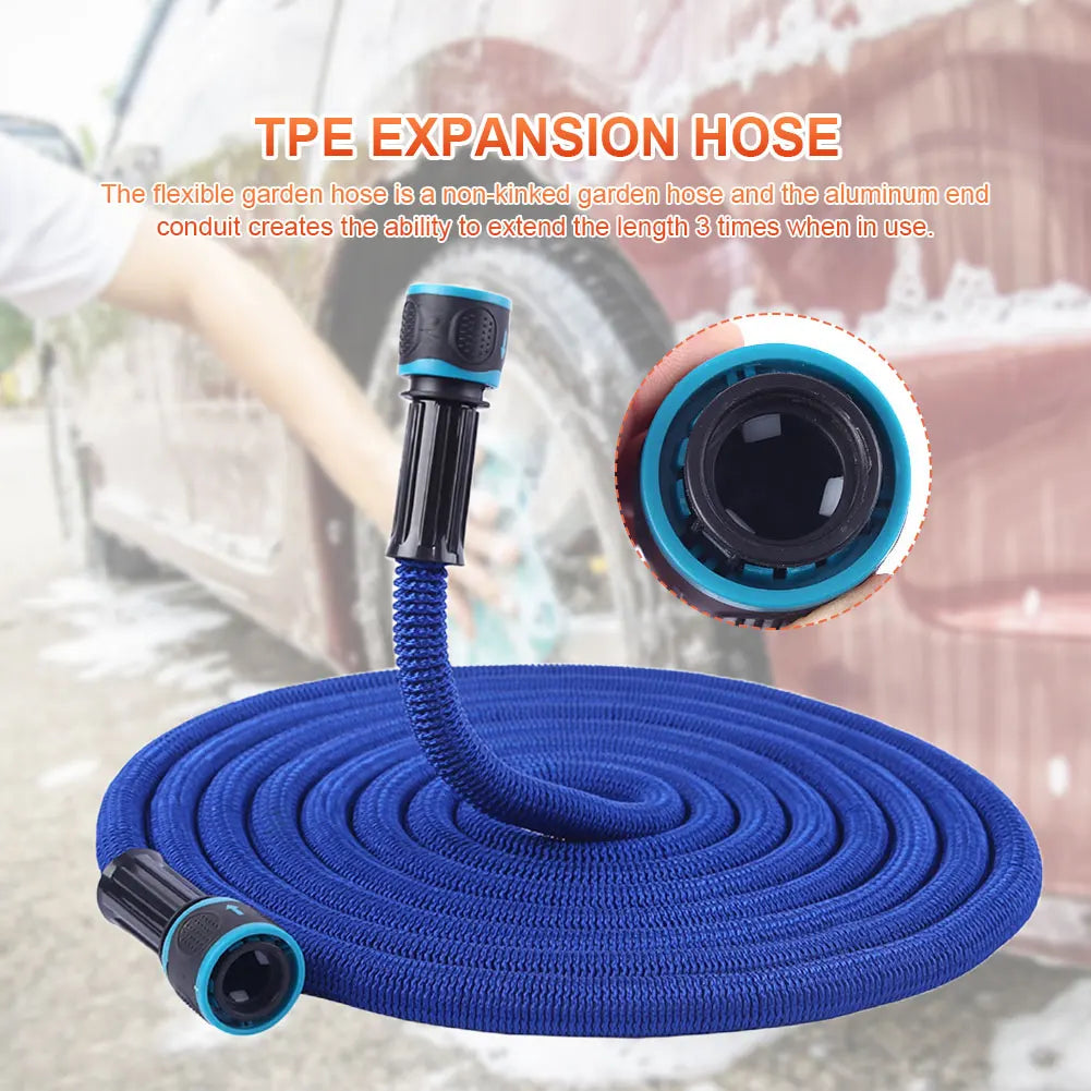 25FT-100FT Expandable Magic Hose Suitable for 3/4 " 1/2" Faucets High-Pressure Car Wash Water Gun Home Garden Watering Hose gard
