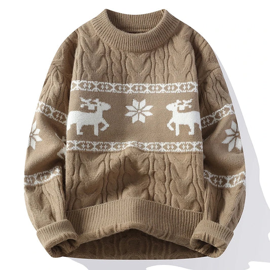 Winter Luxury Cashmere Sweater 2024 New Fall Men Thick Warm Mens Sweaters With Deer Korean Harajuku Christmas Jumper