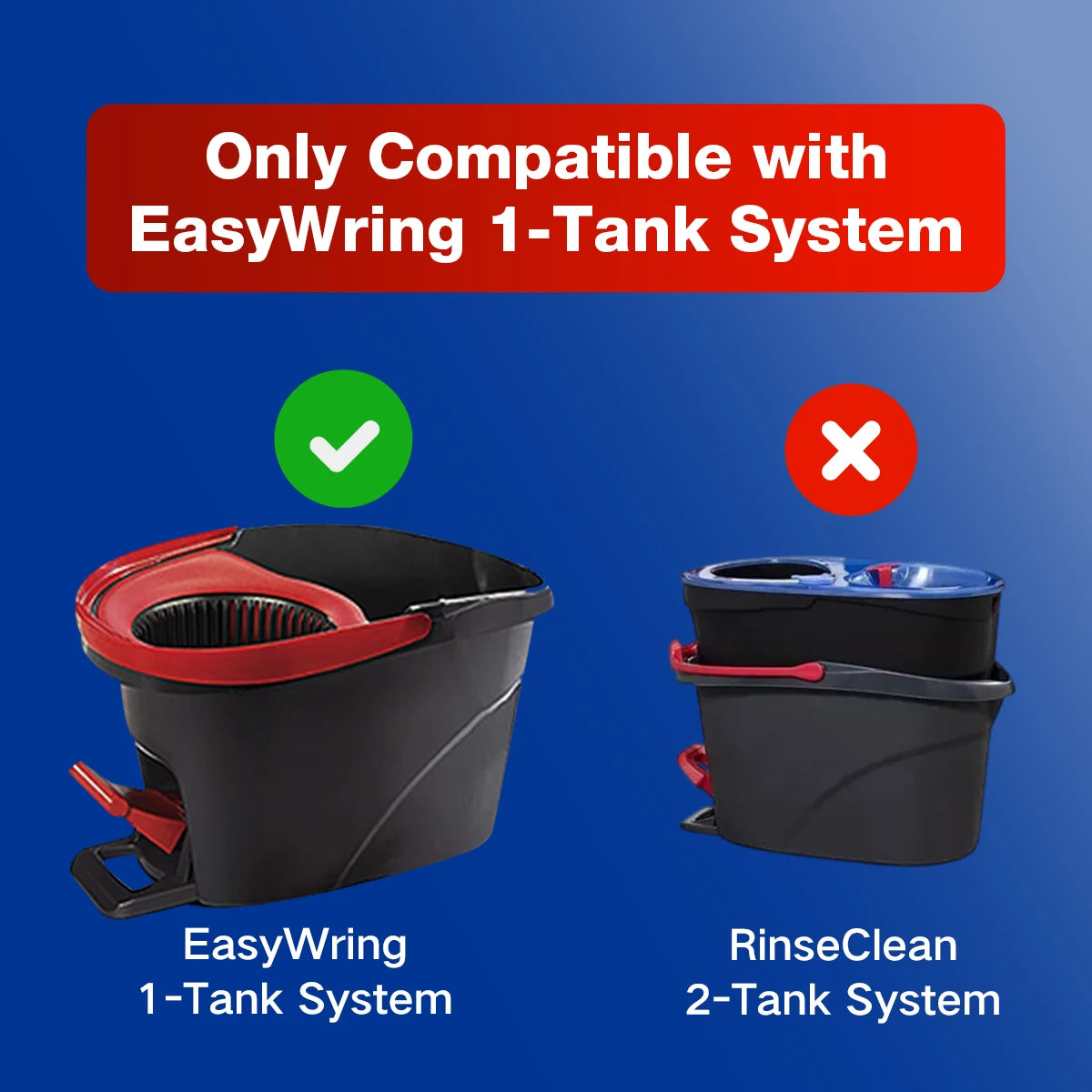 Spin Mop Head & Base Set for O-Cedar EasyWring 1-Tank