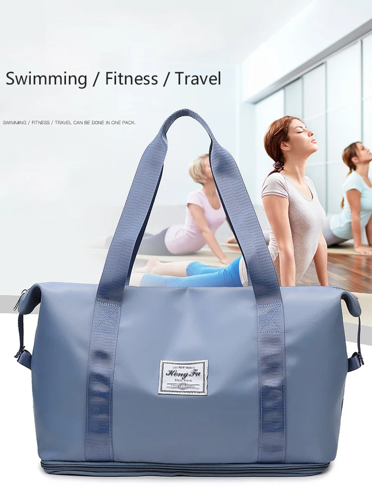 Waterproof Travel Duffel Bag ā Large Capacity Nylon Gym Tote for Women**