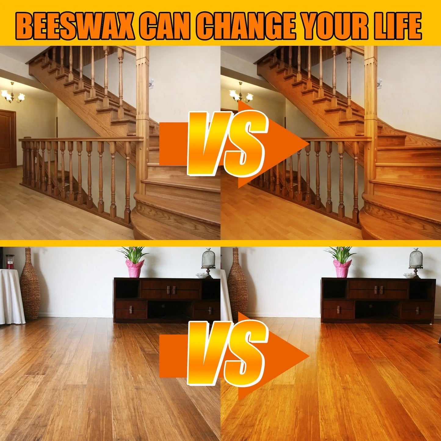Wood Care Wax Solid Wood Furniture Polishing Seasoning Beeswax Polisher Waterproof Furniture Care Maintenance Beeswax