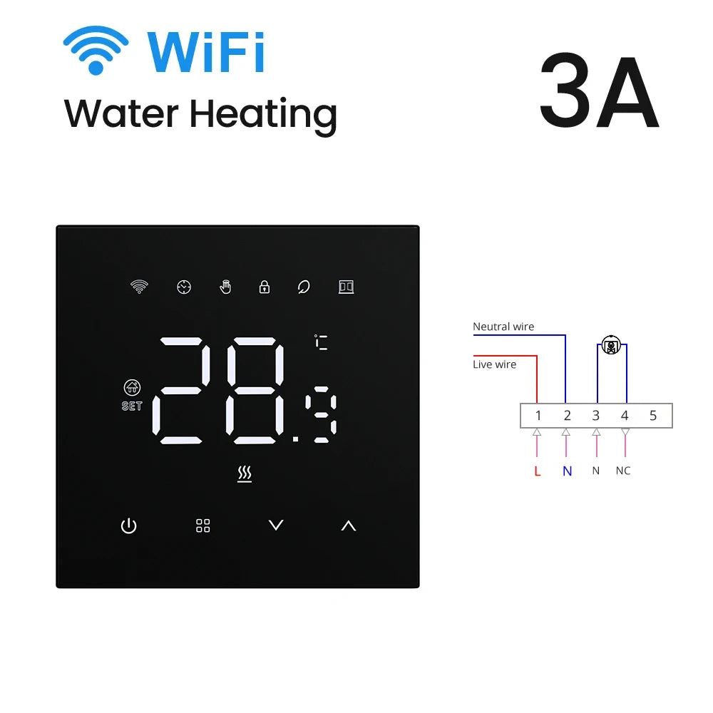 AVATTO Tuya WiFi Heating Thermostat 220v,Smart Electric Water Floor Heating Temperature Controller for Google Home Alexa Alice