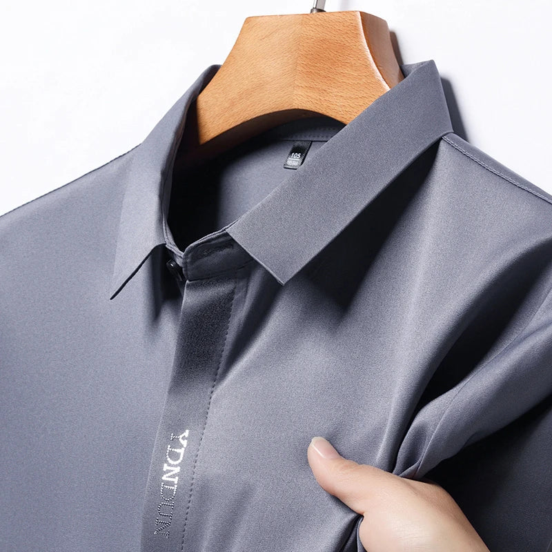 Men’s Business Casual Wrinkle-Resistant Dress Shirt – All Season