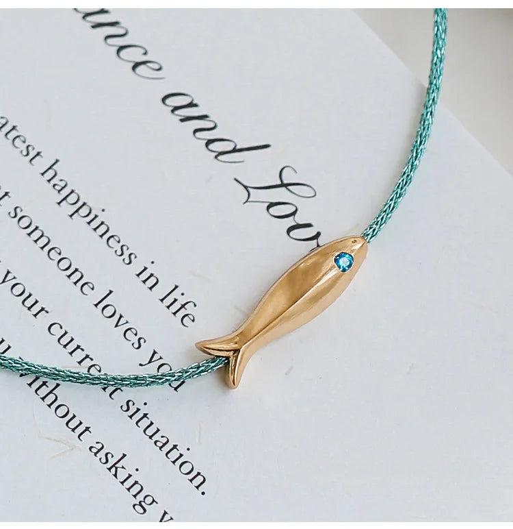 VENTFILLE 925 Sterling Silver Koi Fish Anklet Rope for Women Girl Cute Fashion Summer Jewelry Dropshipping Wholesale