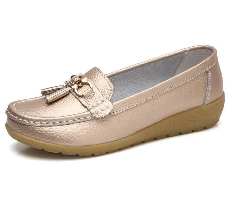 Women Shoes Nurse Loafers Shoes Classics Flats Zapatos Mujer Comfortable Flat Shoes Women White Casual Leather Women's Footwear