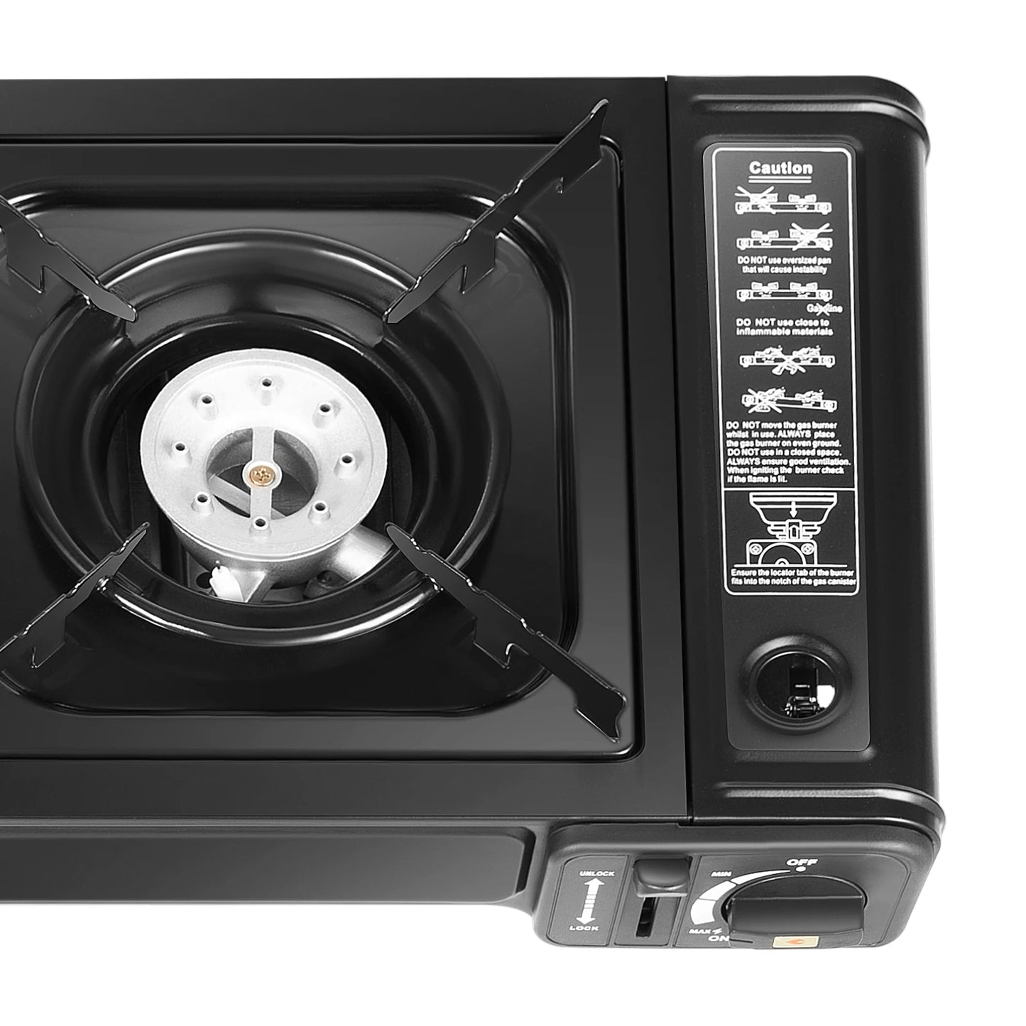 Propane Camping Stove with Dual Burners, Grill Tray, Adjustable Temperature for Outdoor Cooking, Boiling, and Grilling
