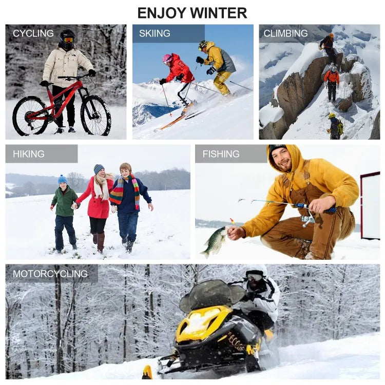 SNOW DEER Rechargeable Electric Skiing Heated Socks Winter Warm Thermal Cycling Sock Stocking Men Women For Motorcycle Cycling