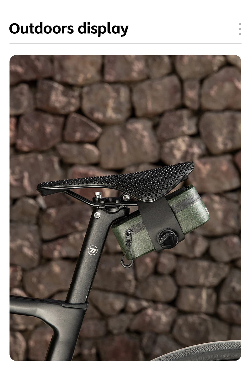 Waterproof Bike Saddle Bag – Compact 600D TPU Cycling Storage by West Biking