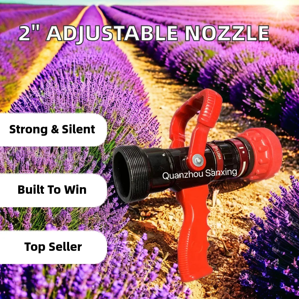 Adjustable 2-Inch High Pressure Fire Hose Nozzle Firefighting Equipment & Accessory