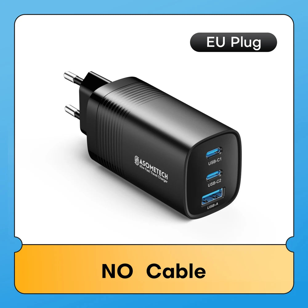 65W GaN USB Type C Fast Charger For Laptop PPS 45W PD QC 3.0 Quick Charge For iPhone 14 13 Samsung Xiaomi Realme Phone Charger