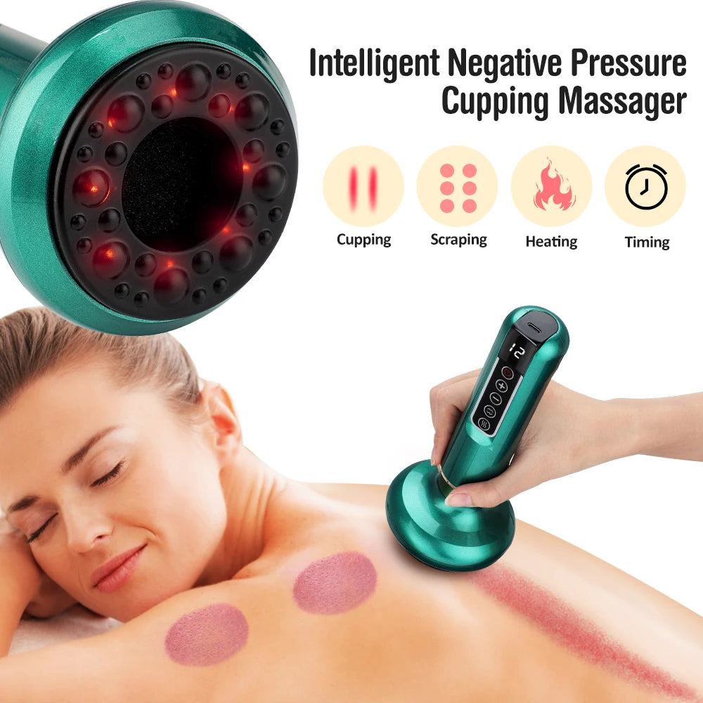 Smart Electric Cupping Massager with Heat & Gua Sha