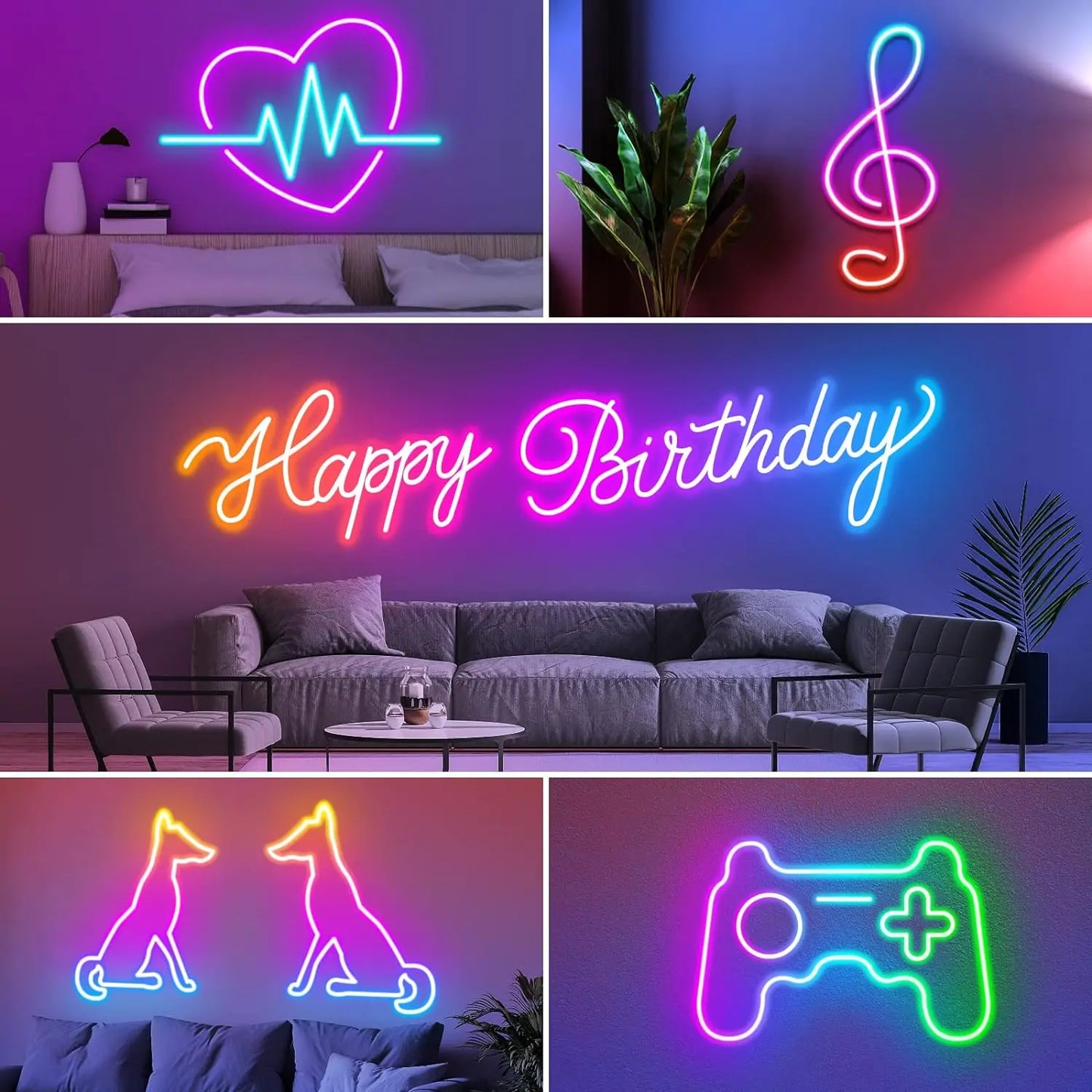 RGB Neon LED Strip Lights – Smart App & Music Sync, Waterproof (10M–30M)