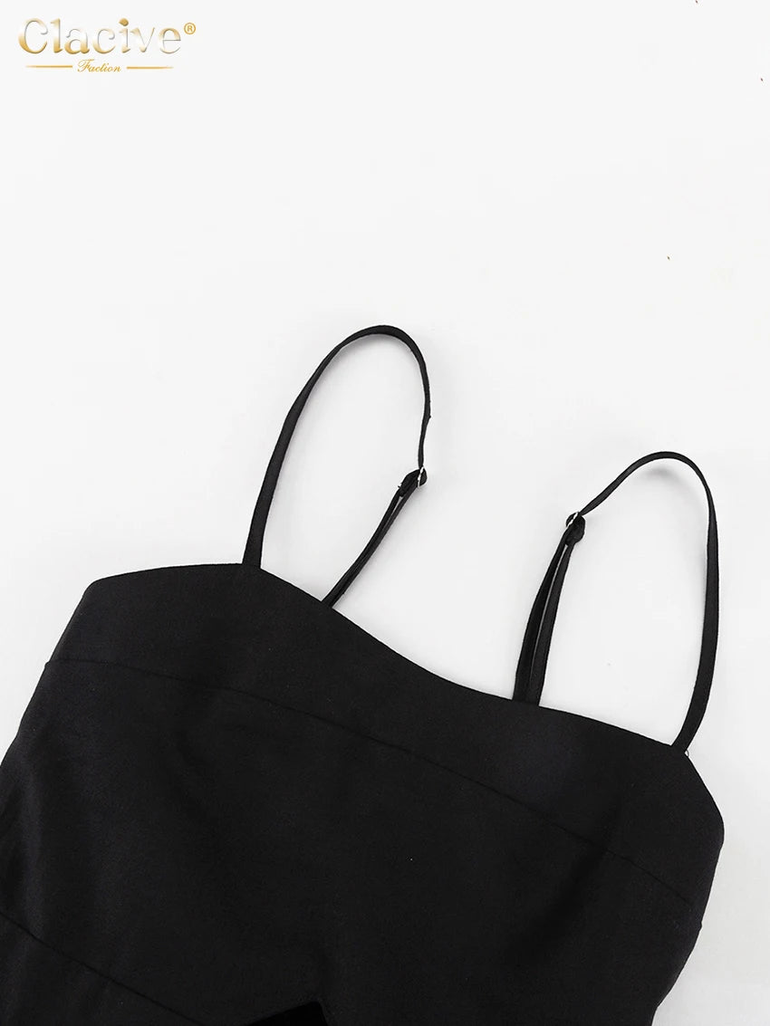 Black Cotton Sleeveless Maxi Dress β Elegant Summer Style