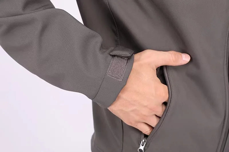 Men's Winter Autumn Softshell Fleece Jackets Waterproof Outdoor Fishing Hiking Hunting Thermal Camping Cargo Coats Warm M-5XL