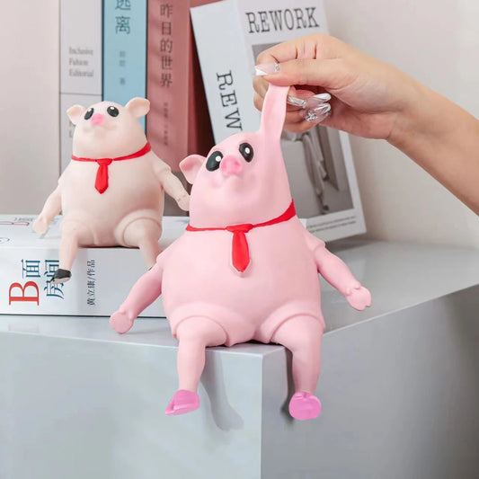 Cute Pet Squeezing Pink Pig Stress Relief Toy Funny Soft Squeezing Animal Little Pig Stress Relief Toy Birthday Gift for Kids