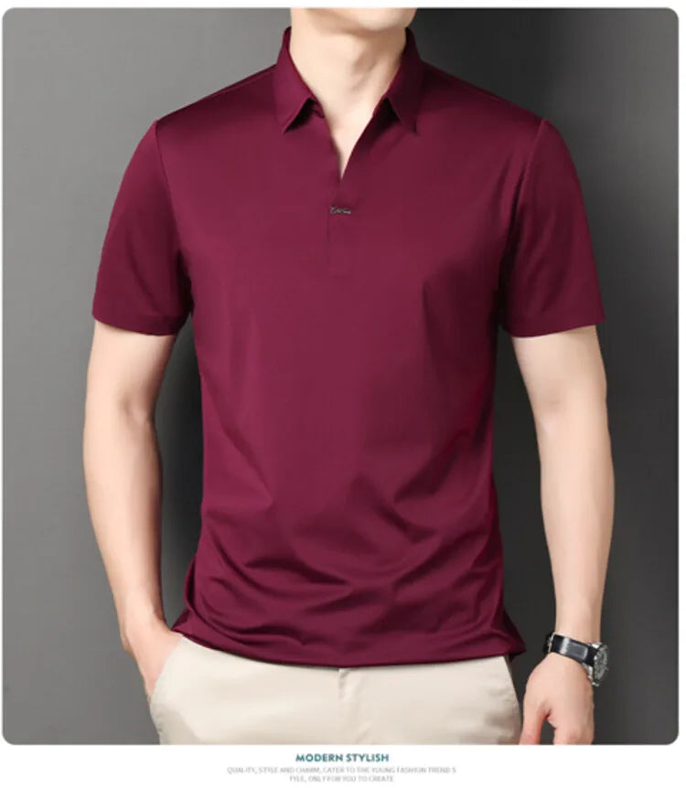 Men’s Stretch Polo Shirt – Quick-Dry Business Casual (M-4XL)