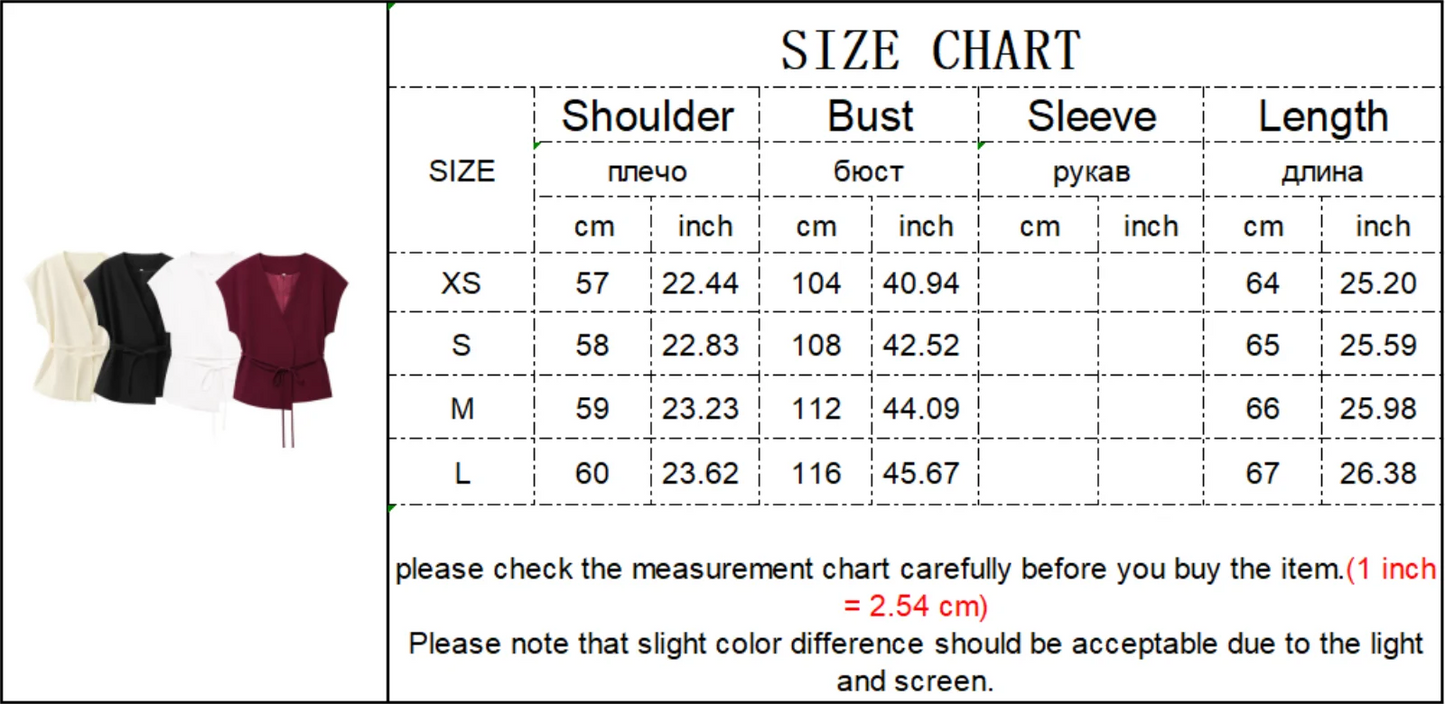 Women’s V-Neck Sleeveless Trouser Set – Summer Chic